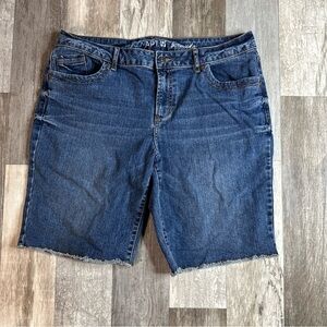 Apt 9 Bermuda Jean Shorts, Women, 16, Blue